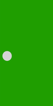 Example closed door: a plain green door with a round handle.